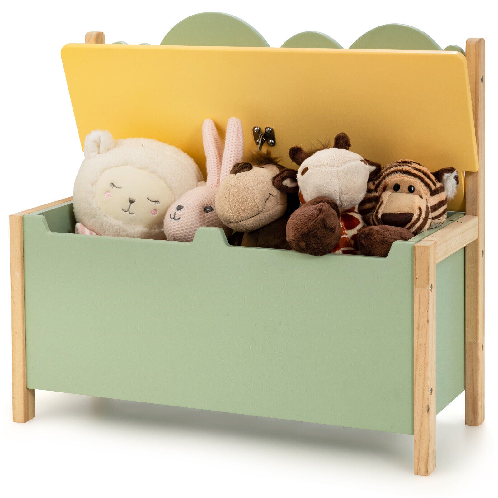 Kids Toy Storage Chest Flip-up Children Box Cabinet Bench