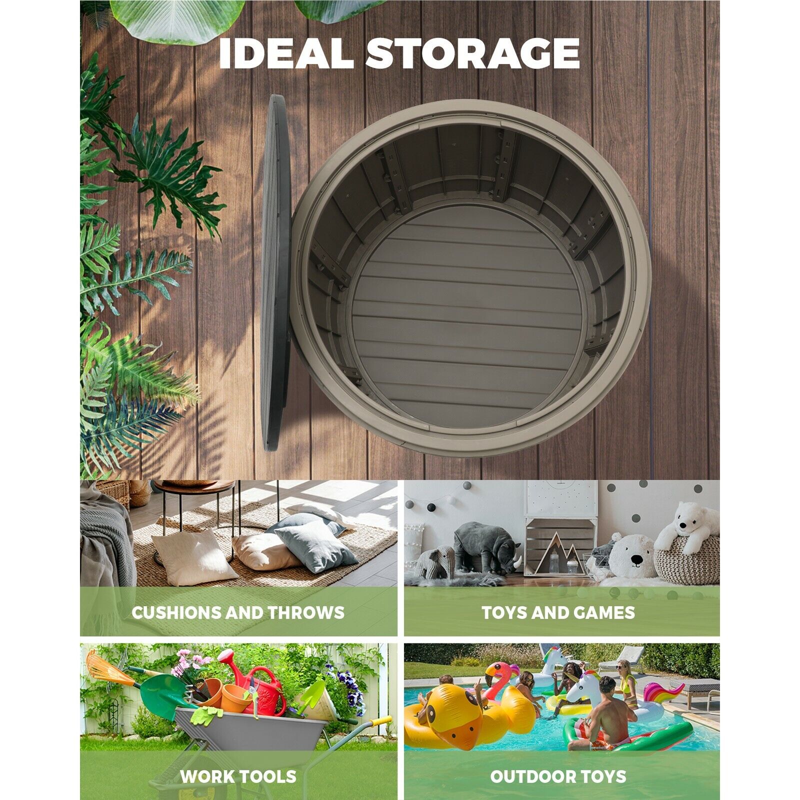 Outdoor Storage Box Lockable Tool Organizer