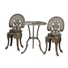 3pcs Chair Table Set Outdoor Furniture Bistro