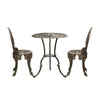 3pcs Chair Table Set Outdoor Furniture Bistro