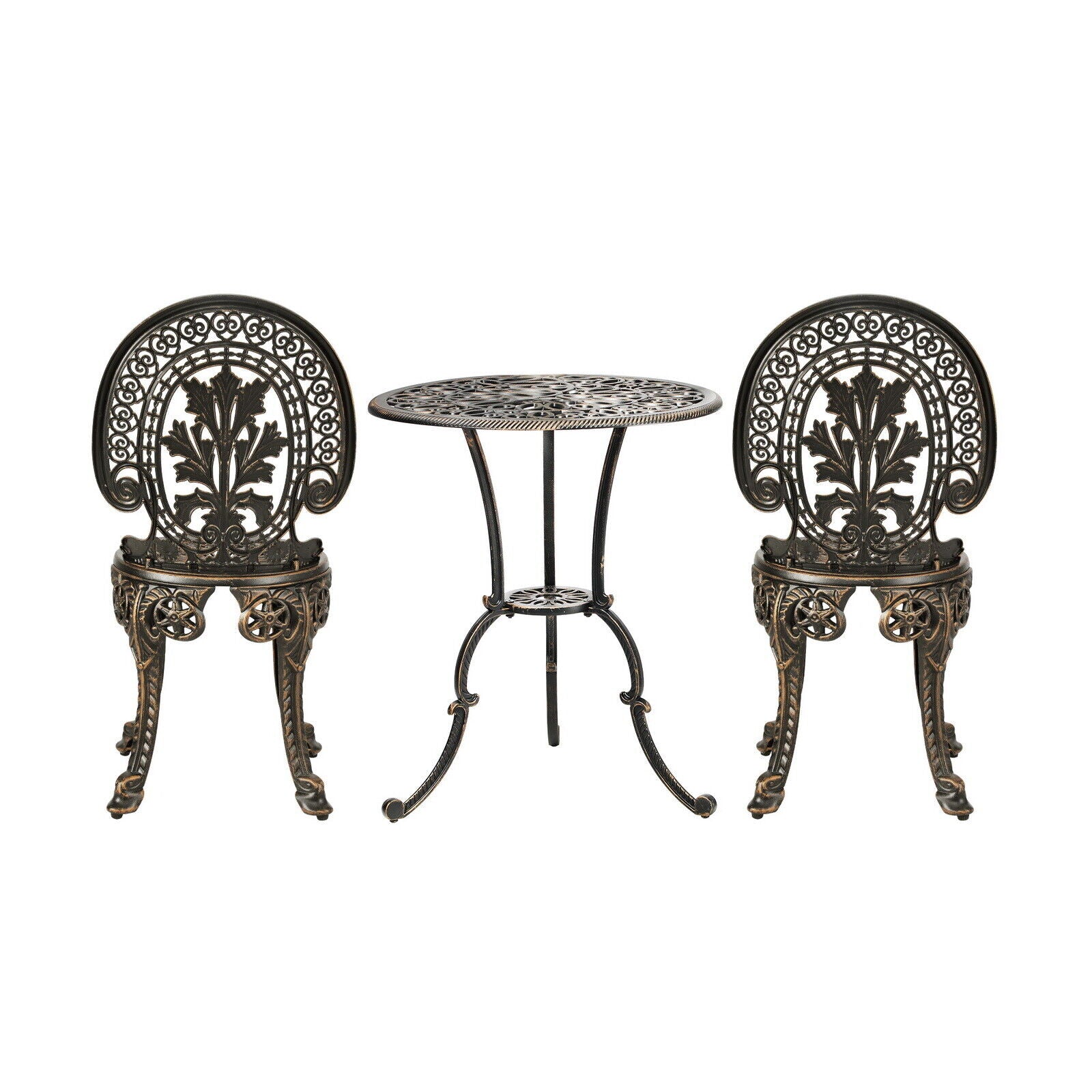 3pcs Chair Table Set Outdoor Furniture Bistro
