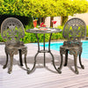 3pcs Chair Table Set Outdoor Furniture Bistro
