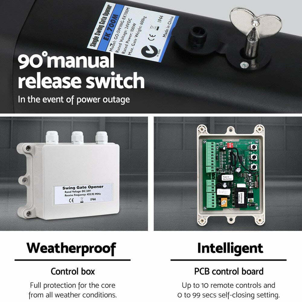 Solar Power Automatic Remote Control Swing Gate Opener