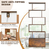 183cm S shape Bookcase Display Shelf Tall Bookshelf Storage Cabinet Rustic