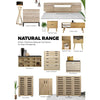 3 Doors 30 Pairs Wooden Shoes Cabinet Storage Rack Organizer Shelf