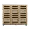3 Doors 30 Pairs Wooden Shoes Cabinet Storage Rack Organizer Shelf
