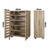 2 Doors 20 Pairs Wooden Shoes Rack Shoe Storage Cabinet