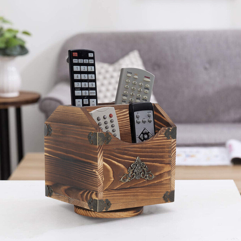 360° Rotatable Remote Control Holder Desk Organizer
