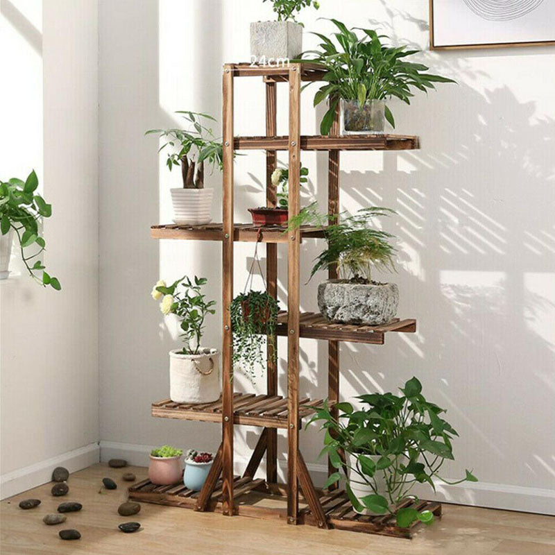 130cm High 6 Tiers Vertical Wood Plant Stand