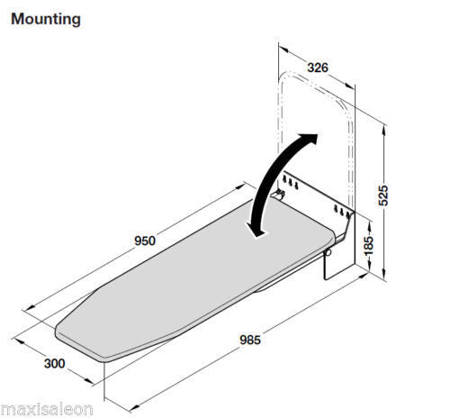 Foldable Wall Mount Ironing Board Folding Iron Board