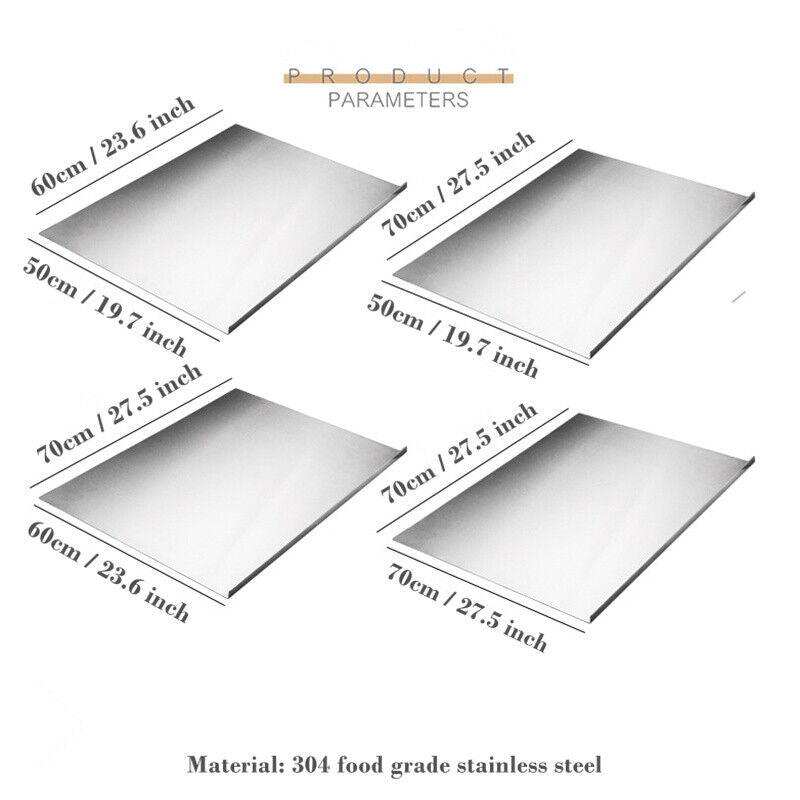 304 Stainless Steel Cutting Chopping Pastry Serving Board