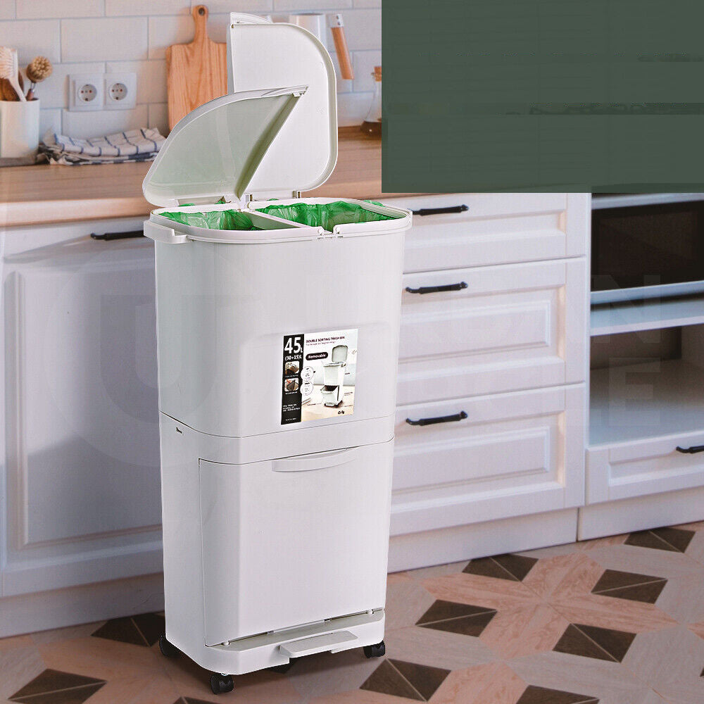 45L Kitchen Bin Waste Sorting Trash Bins