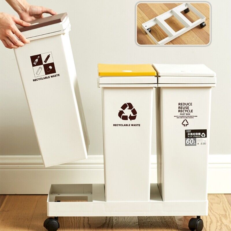 60L Waste Bins Kitchen Trash Can Trash Bin Recycling Bins