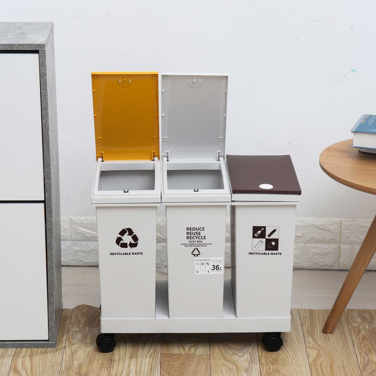 60L Waste Bins Kitchen Trash Can Trash Bin Recycling Bins