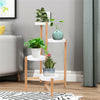 3/4 Tier Tall Plant Stand Bamboo Corner Plant Shelf