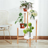 3/4 Tier Tall Plant Stand Bamboo Corner Plant Shelf