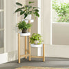3/4 Tier Tall Plant Stand Bamboo Corner Plant Shelf