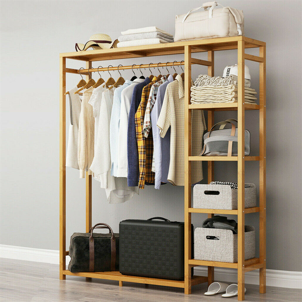 Hinged Clothes Rack Heavy Duty Open Wardrobe Clothes Rail Rack Hanging Garment – Smart Home
