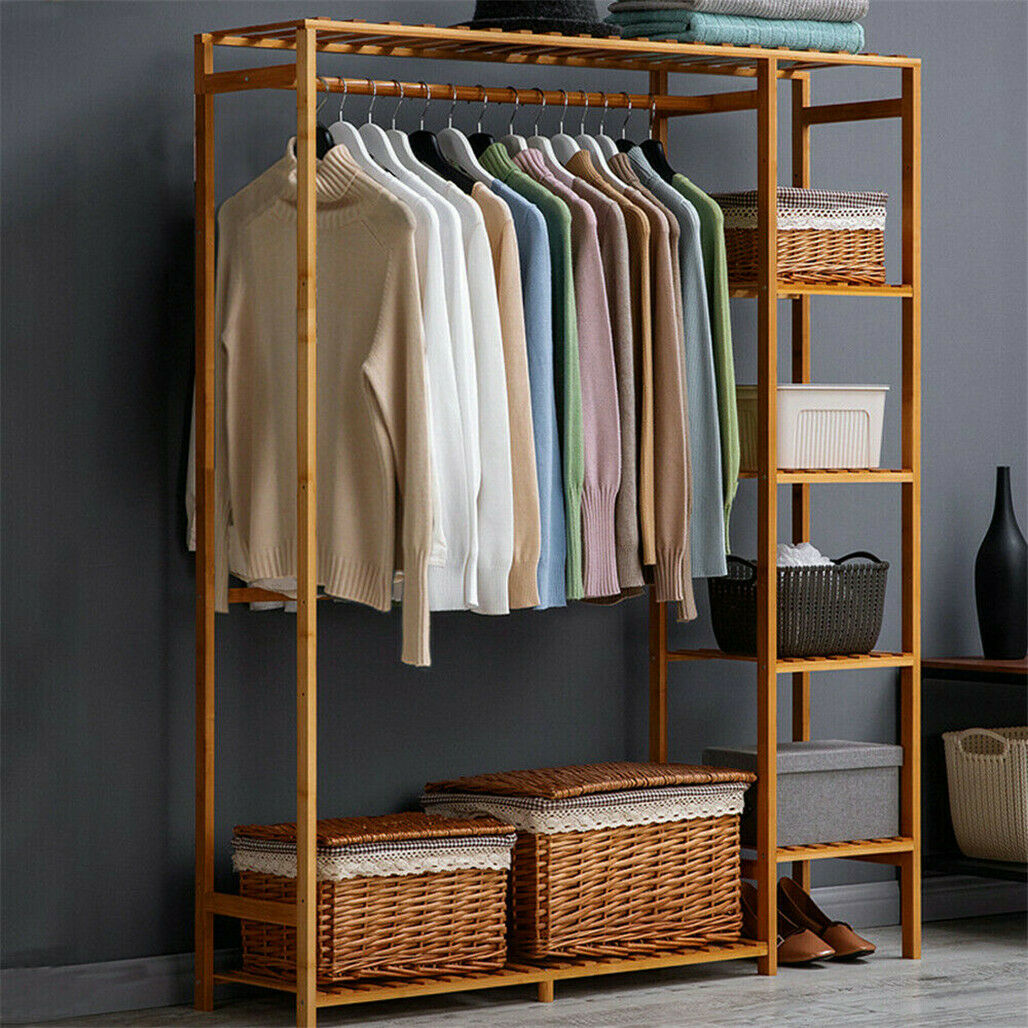 Hinged Clothes Rack Heavy Duty Open Wardrobe Clothes Rail Rack Hanging Garment – Smart Home