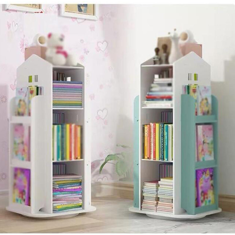 4 Tier Rotating Book Storage Shelf