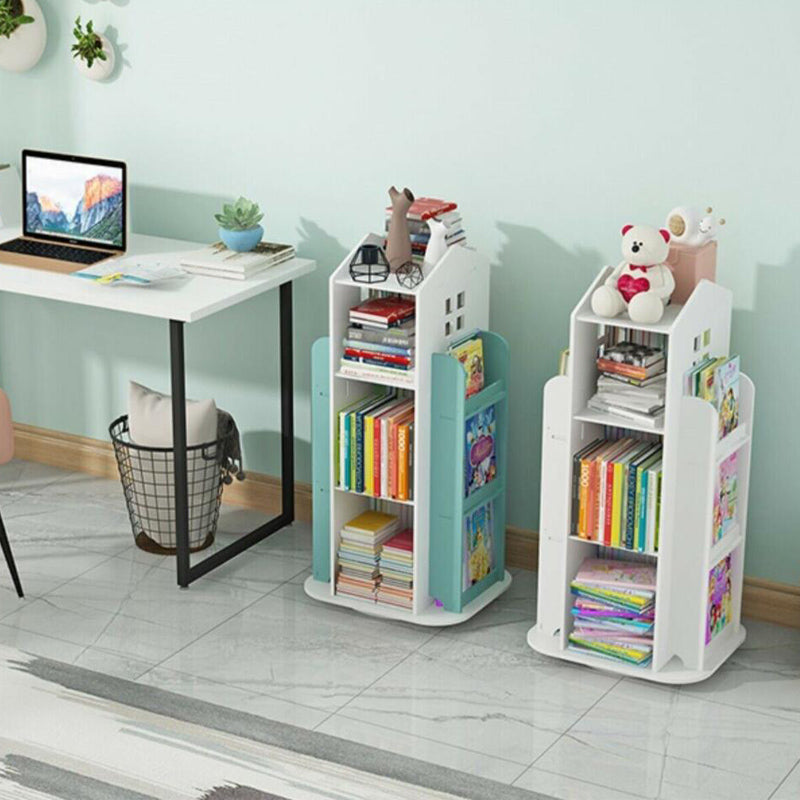 4 Tier Rotating Book Storage Shelf