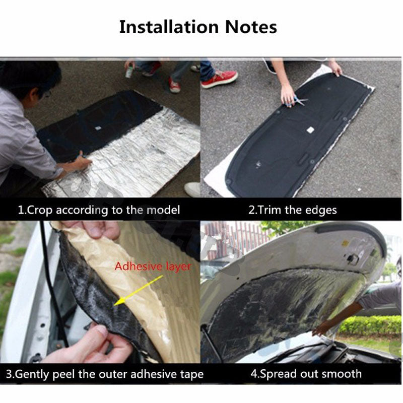 1x8M 10mm Closed Cell Foam Car Sound Deadener Insulation Noise Proofing
