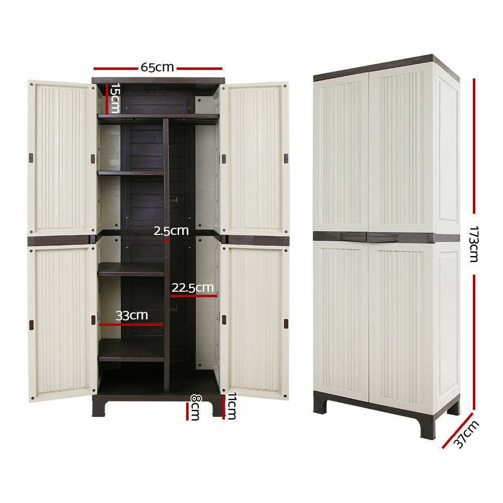 Outdoor Storage Cabinet Lockable Cupboard Garden Sheds