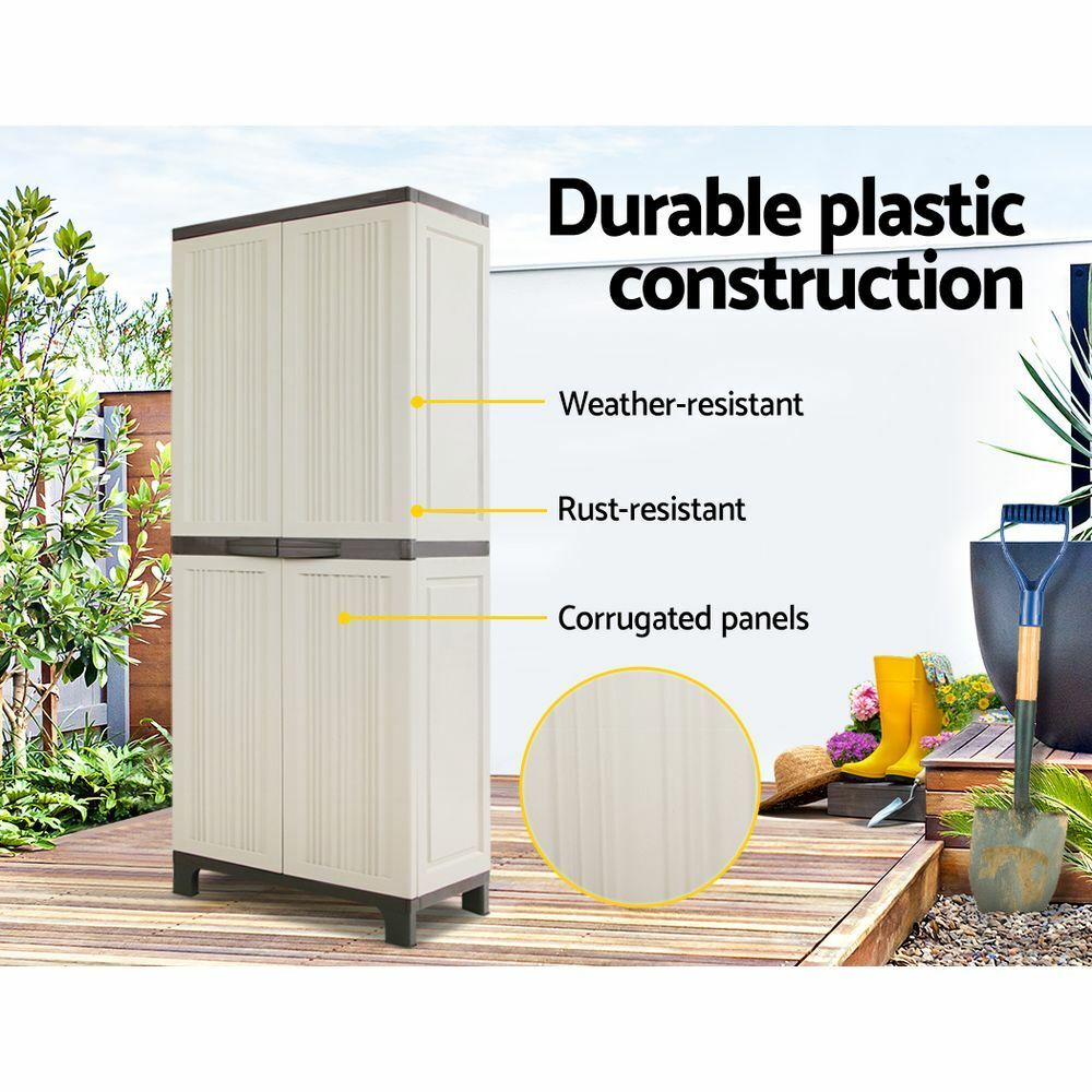 Outdoor Storage Cabinet Lockable Cupboard Garden Sheds