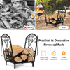 36CM Firewood Rack Decorative Steel Firewood Storage Log Holder