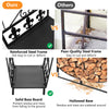 36CM Firewood Rack Decorative Steel Firewood Storage Log Holder