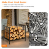 46CM Firewood Rack Decorative Steel Firewood Storage Log Holder