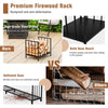 46CM Firewood Rack Decorative Steel Firewood Storage Log Holder