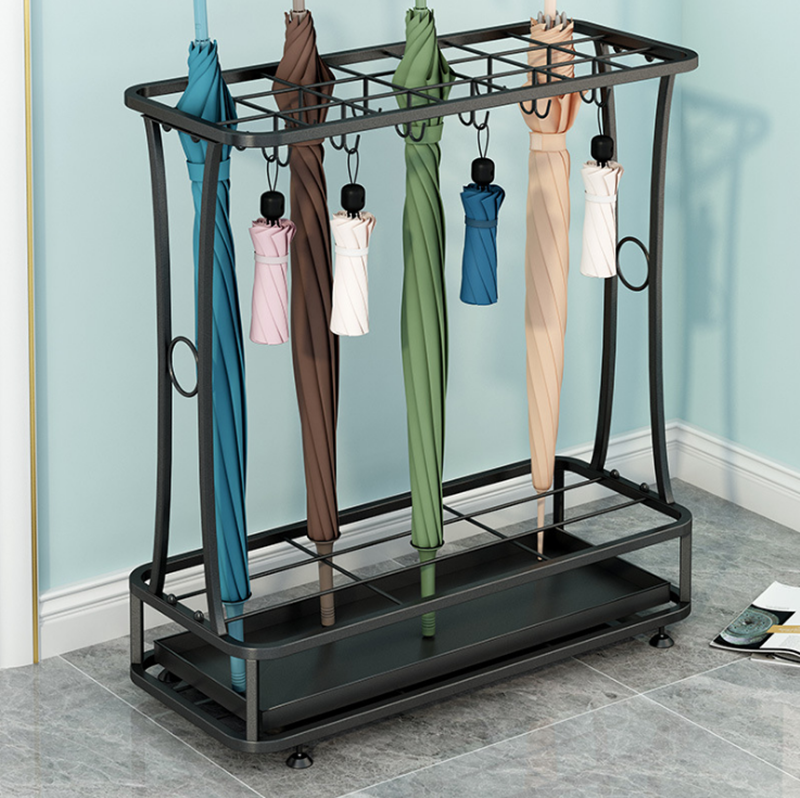 21-Slot Umbrella Stand Holder With 24 Hooks