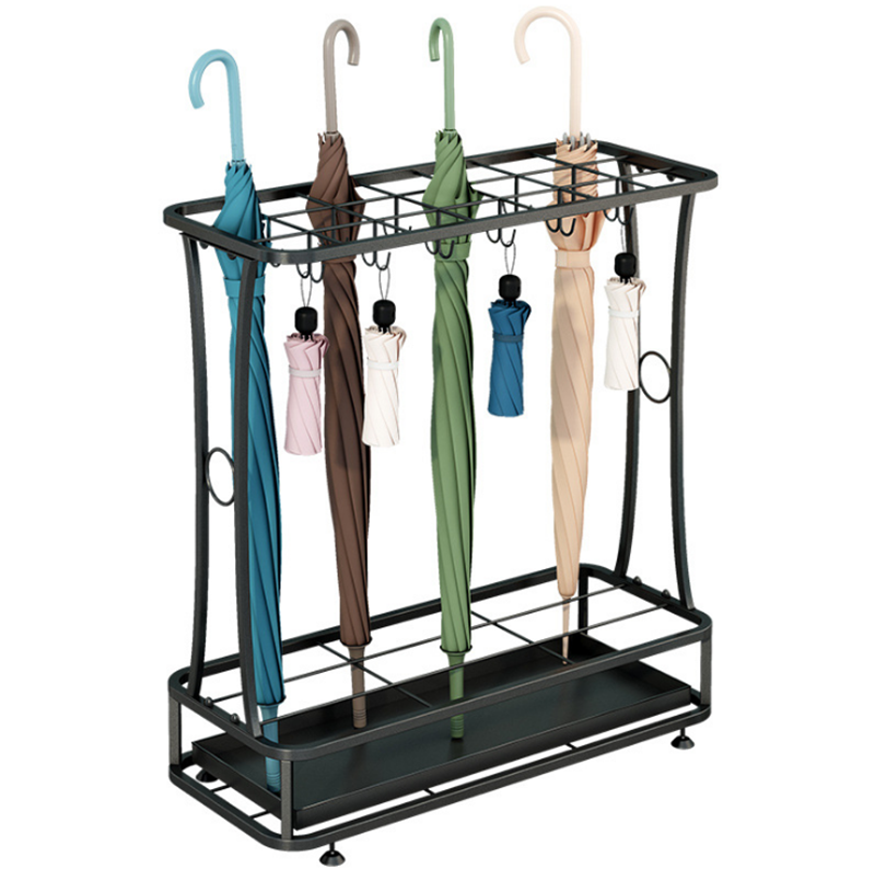 21-Slot Umbrella Stand Holder With 24 Hooks
