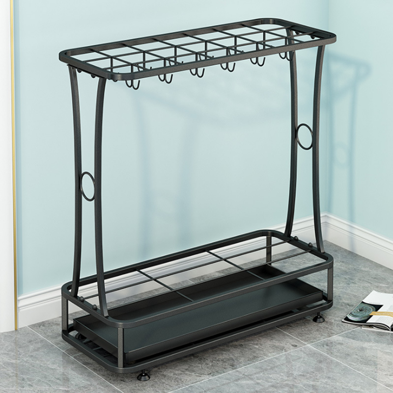 21-Slot Umbrella Stand Holder With 24 Hooks