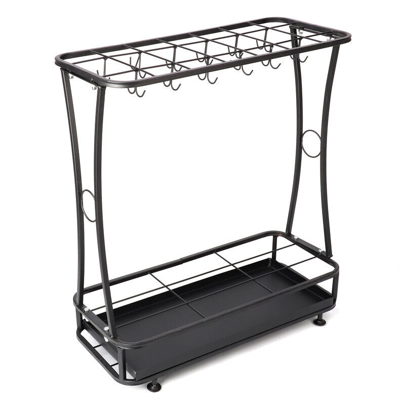 21-Slot Umbrella Stand Holder With 24 Hooks