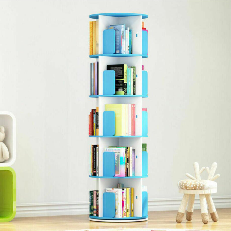 6 Tier Rotating Book Storage Shelf