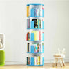 6 Tier Rotating Book Storage Shelf
