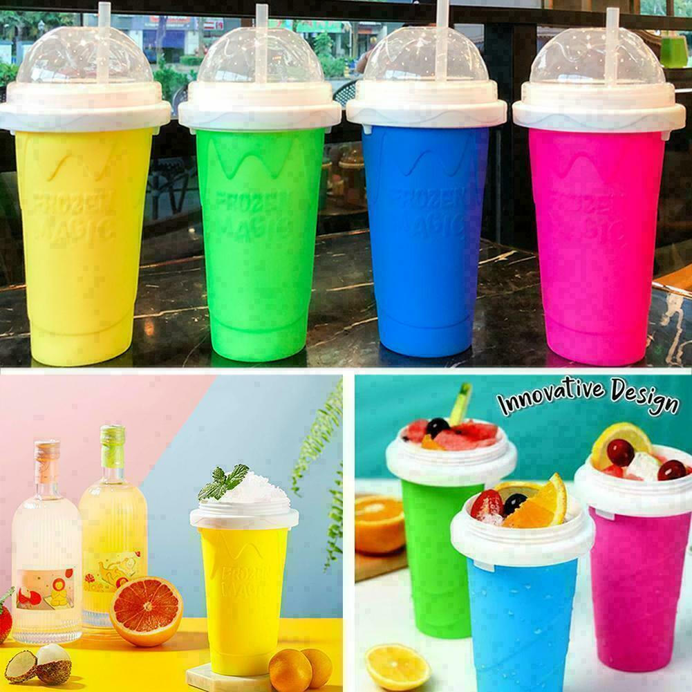 Slushie Maker Cup Quick Freeze Magic Squeeze Cup Milkshake Cup Ice Cream Maker