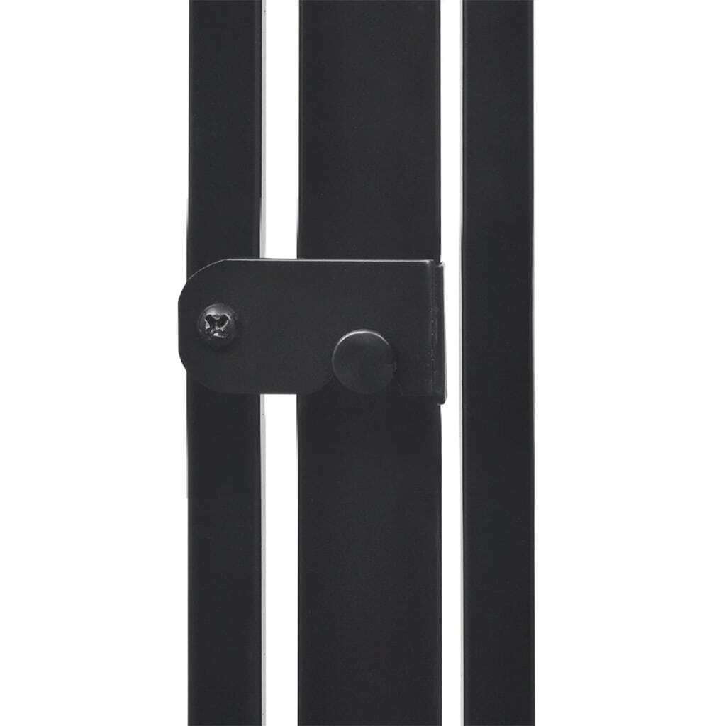 Pet Dog Gate Fireplace Fence Steel Black