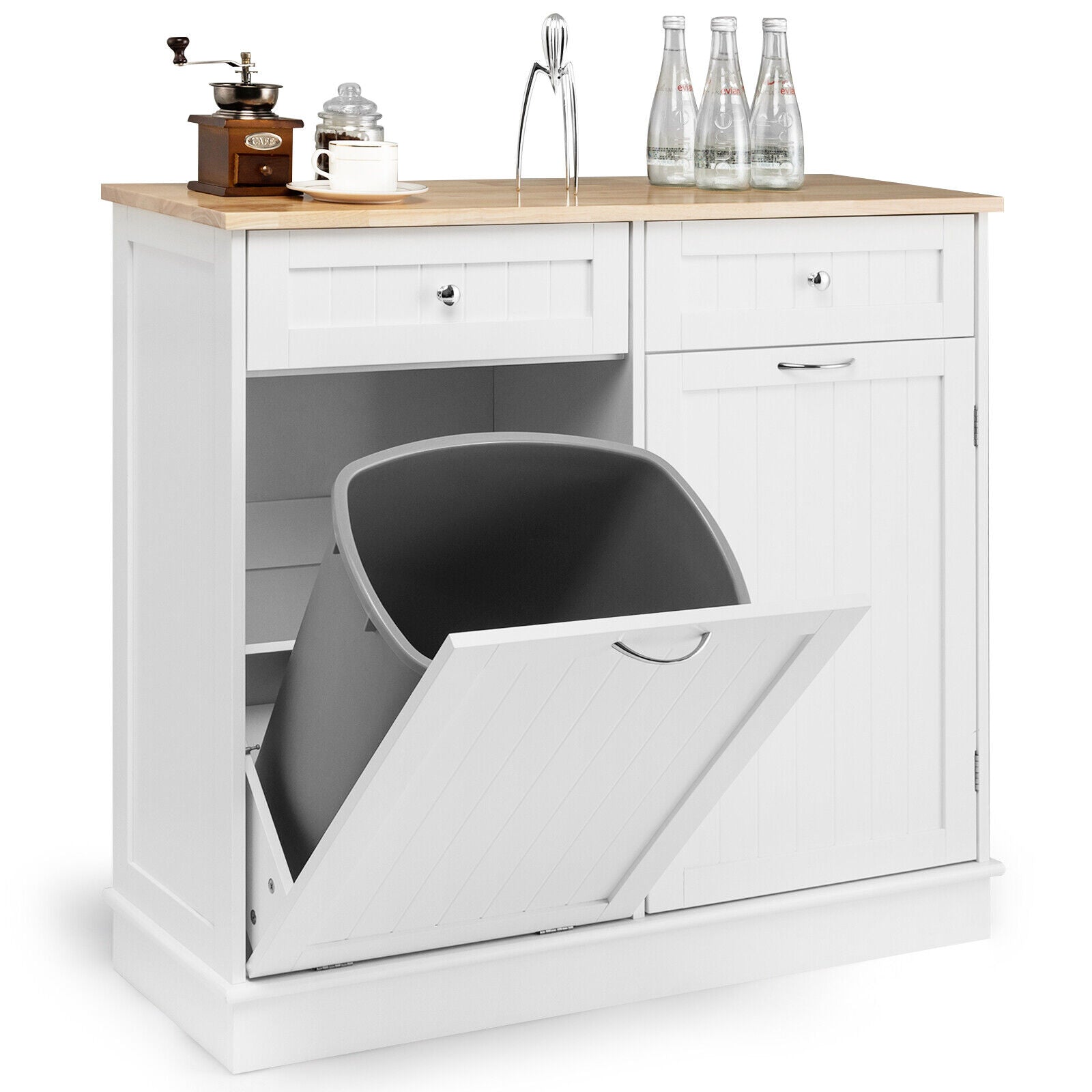 Sideboard Kitchen Storage Cabinet Tilt Out Bin Holder