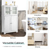 Bathroom Cabinet Storage Cupboard Organizer Tempered Glass Doors