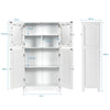 Bathroom Cabinet Storage Cupboard Organizer Tempered Glass Doors