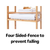 3 Shelf Bamboo Slimline Trolley with Wheels