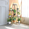 9 Pots Iron Plant Flower Shelf