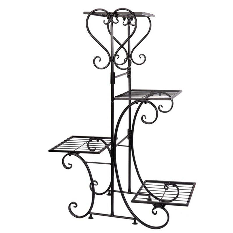 82cm High Antique 4 Pot Plant Stand Shelf
