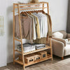 Portable Bamboo Clothes Hanging Garment Rack