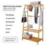 Portable Bamboo Clothes Hanging Garment Rack