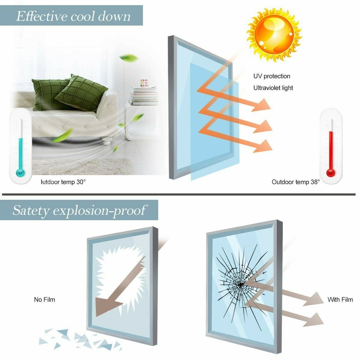 One Way Mirror Tint Window Film
