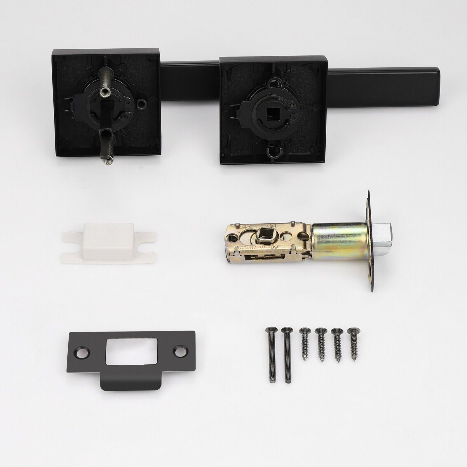 Entrance Knobs with Key Privacy Passage Dummy Door Handle Black